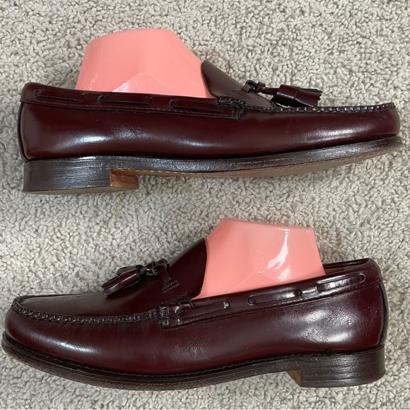 CLASSIC! Men\'s GH BASS & Co. WEEJUNS Cordovan Leather TASSEL Loafers SHOES 9.5 main image 5